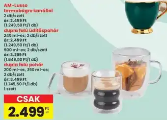 Interspar AM-Lusso termobögre kanállal / dupla falú üdítőspohár ajánlat
