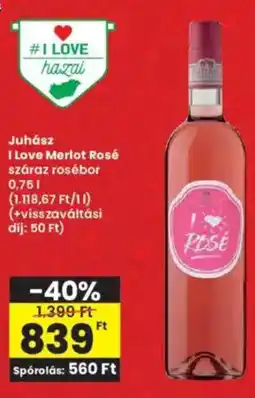 Interspar Juhász I Love Merlot Rosé ajánlat