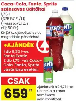 Spar Market Coca-Cola, Fanta, Sprite szénsavas üdítőital ajánlat