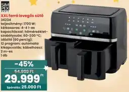 Interspar SIM PEX XXL forró levegős sütő 34234 ajánlat
