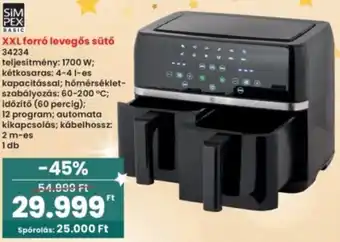 SIM PEX XXL forró levegős sütő 34234