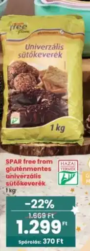 Interspar SPAR free from gluténmentes univerzális sütőkeverék ajánlat
