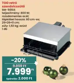 Interspar TOO retró szendvicssütő SM-501SS ajánlat
