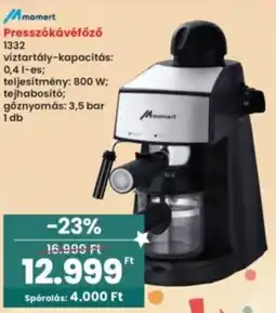 Interspar Momert Presszókávéfőző 1332 ajánlat