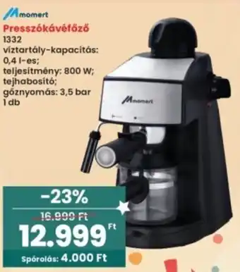 Momert Presszókávéfőző 1332