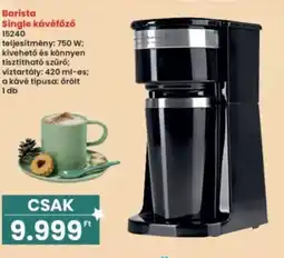 Interspar Barista Single kávéfőző 15240 ajánlat