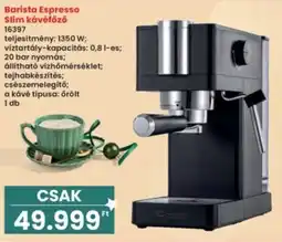 Interspar Barista Espresso Slim kávéfőző 16397 ajánlat
