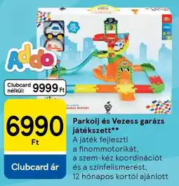 Tesco Addo Parkolj és Vezess garázs játékszett ajánlat