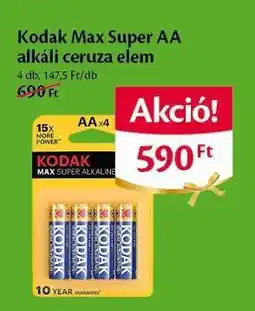 EcoFamily Kodak Max Super AA alkáli ceruza elem ajánlat