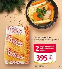 EcoFamily Czotter száraztészta ajánlat