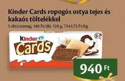 EcoFamily Kinder Cards ropogós ostya tejes és kakaós töltelékkel ajánlat