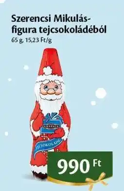 EcoFamily Szerencsi Mikulás-figura tejcsokoládéból ajánlat