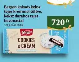 EcoFamily Bergen kakaós keksz tejes krémmel töltve, keksz darabos tejes bevonattal ajánlat