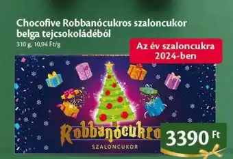 EcoFamily Chocofive Robbanócukros szaloncukor belga tejcsokoládéból ajánlat