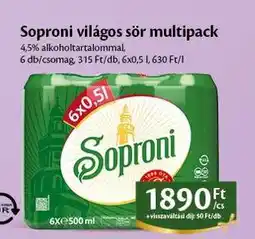 EcoFamily Soproni világos sör multipack ajánlat