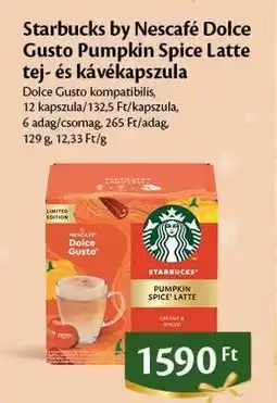 EcoFamily Starbucks by Nescafé Dolce Gusto Pumpkin Spice Latte tej- és kávékapszula ajánlat