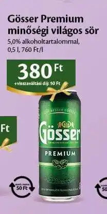 EcoFamily Gösser Premium minőségi világos sör ajánlat