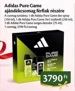EcoFamily Adidas Pure Game ajándékcsomag férfiak részére ajánlat