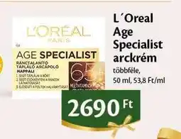 EcoFamily L´Oreal Age Specialist arckrém ajánlat