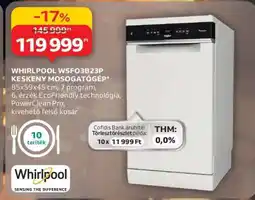 Auchan WHIRLPOOL WSF03B23P KESKENY MOSOGATÓGÉP ajánlat