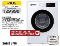 Auchan SAMSUNG WW70FG3M05AWLF ELÖLTÖLTŐS MOSÓGÉP ajánlat