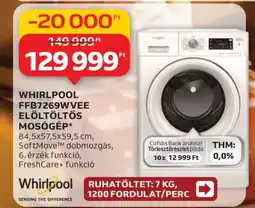 Auchan WHIRLPOOL FFB7269WVEE ELŐLTÖLTŐS MOSÓGÉP ajánlat