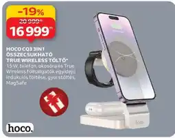 Auchan HOCO CQ3 3IN1 ÖSSZECSUKHATÓ TRUE WIRELESS TÖLTŐ ajánlat