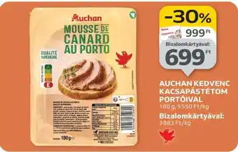 Auchan Auchan Mousse de Canard au Porto ajánlat