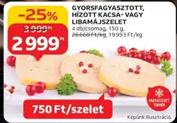 Auchan GYORSFAGYASZTOTT, HÍZOTT KACSA- VAGY LIBAMÁJSZELET ajánlat