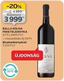 Auchan BALLA KOLNA FEKETELEÁNYKA ajánlat