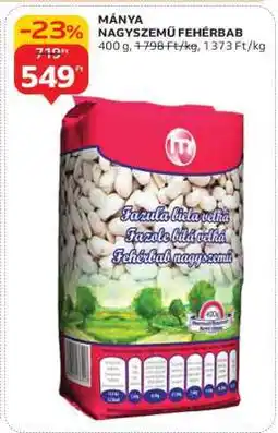 Auchan MÁNYA NAGYSZEMŰ FEHÉRBAB ajánlat