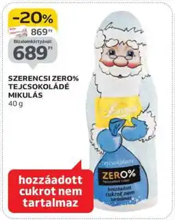 Auchan SZERENCSI ZERO% TEJCSOKOLÁDÉ MIKULÁS ajánlat