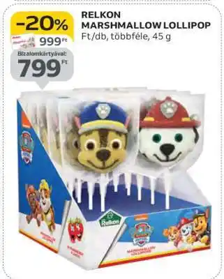 Auchan RELKON MARSHMALLOW LOLLIPOP ajánlat