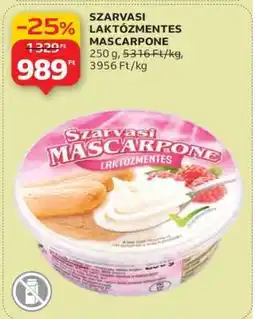 Auchan Szarvasi laktózmentes Mascarpone ajánlat