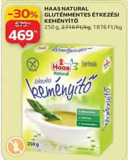 Auchan HAAS NATURAL GLUTÉNMENTES ÉTKEZÉSI KEMÉNYÍTŐ ajánlat