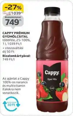 Auchan Cappy Prémium Gyümölcsital ajánlat