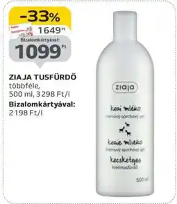 Auchan Ziaja tusfürdő ajánlat