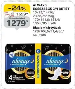 Auchan ALWAYS EGÉSZSÉGÜGYI BETÉT ajánlat