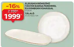 Auchan ELEGÁNS KRÉMSZÍNŰ TÁNYÉR BARNA PEREMMEL ÉS DOMBORNYOMÁSSAL ajánlat