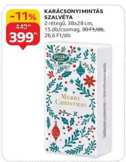 Auchan KARÁCSONYI MINTÁS SZALVÉTA ajánlat