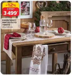 Auchan KARÁCSONYI MINTÁS FUTÓ TERÍTŐ ajánlat