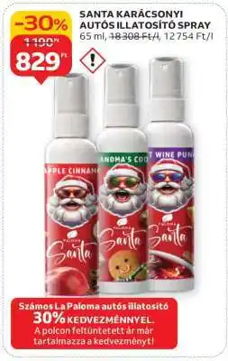 Auchan SANTA KARÁCSONYI AUTÓS ILLATOSÍTÓ SPRAY ajánlat