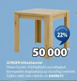 JYSK JUNGEN étkezőasztal ajánlat