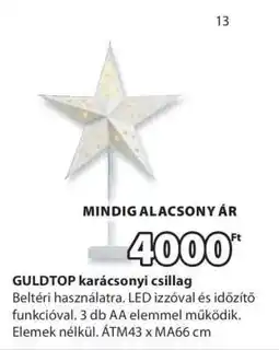 JYSK GULDTOP karácsonyi csillag ajánlat