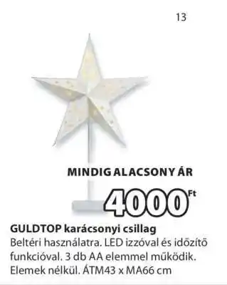 JYSK GULDTOP karácsonyi csillag ajánlat