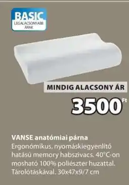 JYSK VANSE anatómiai párna ajánlat