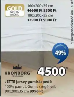 JYSK JETTE jersey gumis lepedő ajánlat