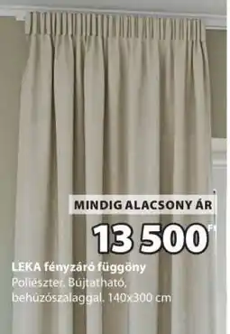 JYSK LEKA fényzáró függöny ajánlat