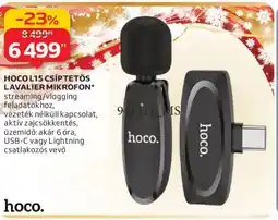 Auchan Hoco l15 csíptetős lavalier mikrofon ajánlat
