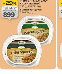 Auchan PRIMFETT LIBA- VAGY KACSATEPERTŐ ajánlat
